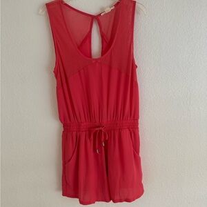 Homecoming Honolulu - Very J coral Chemise with Scoop Neckline and Flowy Fabric